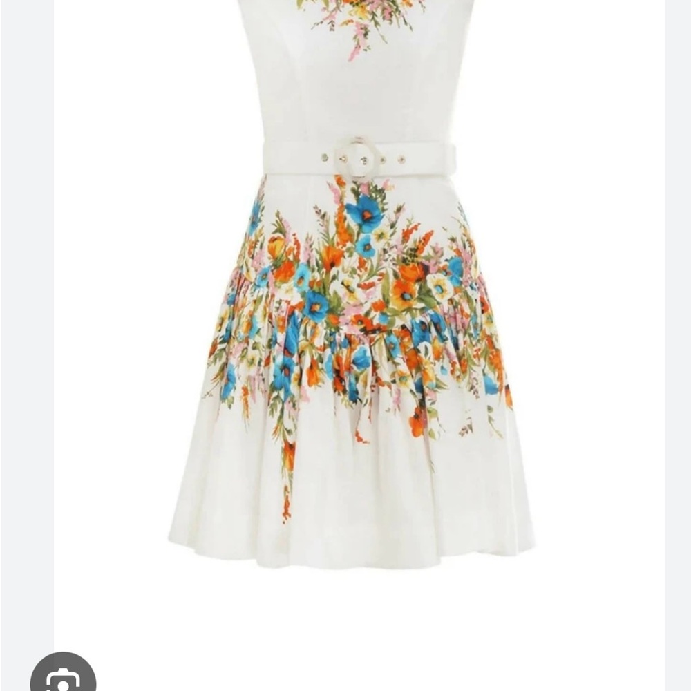 BNWT Zimmermann Estelle Tie Mini Dress Size 1 - Picture 3 of 11
